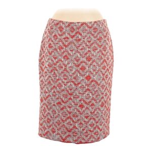 Lafayette 148 New York Begonia Orange Tweed Skirt